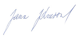 Podpis Jana Jánešová